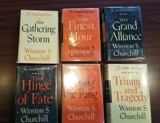 The Second World War By Winston Churchill Complete 6 Volume Set 1948 Numbered Dj