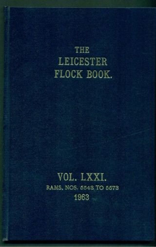 The Leicester Flock Book - 8 Books Longwool Rams / Sheep 1955 - 60 & 