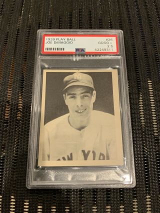 1939 Play Ball 26 Joe DiMaggio York Yankees Baseball Card Graded PSA 2.  5 2