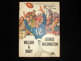 Oct.  24,  1959 William & Mary Vs.  George Washington College Football Program Ex,
