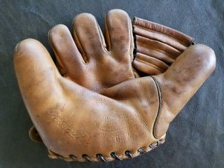 Bob Feller Jc Higgins Split Finger Baseball Glove