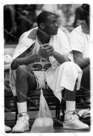 Michael Jordan (young) 1987 Chicago Bulls Nba Basketball 35mm B&w Slide