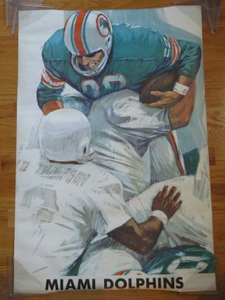 1970 National Football League Poster Miami Dolphins (1966)