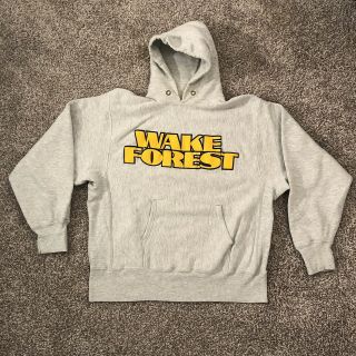 Vintage Wake Forest Demon Deacons Champion Ncaa Hoodie Sweatshirt Usa Large