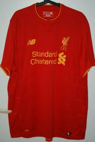 Liverpool 2016 2017 Home Football Shirt Soccer Jersey Balance Size Xl