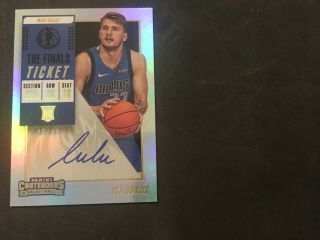 Luka Doncic 2018 - 19 Panini Contenders Rookie Finals Ticket Autograph Auto 45/49