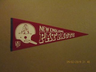 Nfl England Patriots Vintage 1967 1 Bar Helmet Team Logo Football Pennant