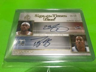 Lebron James Dwight Howard 2006 Sp Authentic Sign Of The Times Dual Auto 28/50