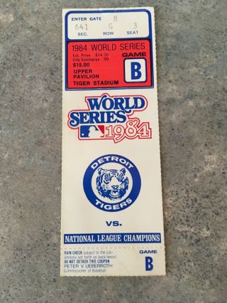 1984 World Series Ticket Detroit Tigers Game 4 Alan Trammel 2 Home Runs