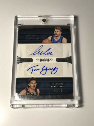 Luka Doncic Trae Young 2018 - 19 Sp Panini Rookie Dual Auto Numbered /25 -