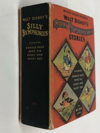BIG LITTLE BOOK 1111 SILLY SYMPHONIES STORIES (1936) WALT DISNEY EARLY DONALD 3