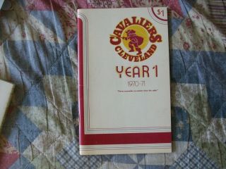 1970 - 71 Cleveland Cavaliers Media Guide Yearbook 1971 Press Book Program Ad