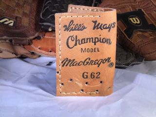 Willie Mays Vintage Macgregor Baseball Glove Leather Wallet 1/1