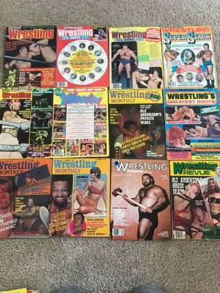 Vintage 1970s Wrestling Magazines,  Wrestling Monthly,  Greatest Bouts,  Wwf,  Nwa