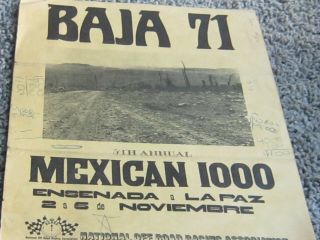 1971 Fifth Annual Baja Mexican 1000.  Off Road Race Program