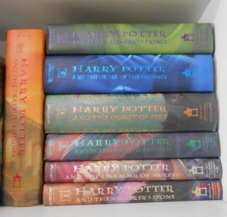 7v Complete Harry Potter Set 1 - 7 Hardcovers W/jackets Exc J K Rowling
