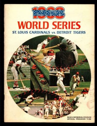 1968 World Series St.  Louis Cardinals Vs Detroit Tigers Unscored Program