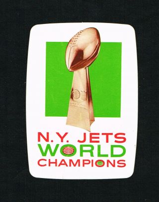 1969 York Jets Afl Football Pocket Schedule