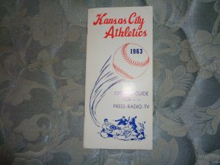 1963 Kansas City Athletics Media Guide Press Book Yearbook Baseball Program Ad