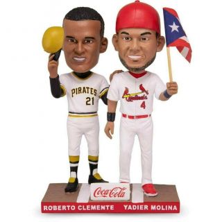 Yadier Molina And Roberto Clemente Bobble Head St.  Louis Cardinals