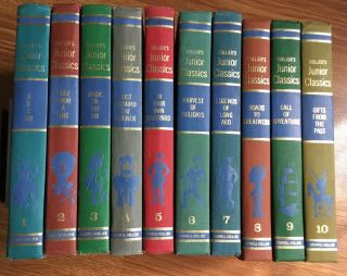 10 Vol Illustrated Set Colliers Junior Classics Young Folks Shelf Of Books