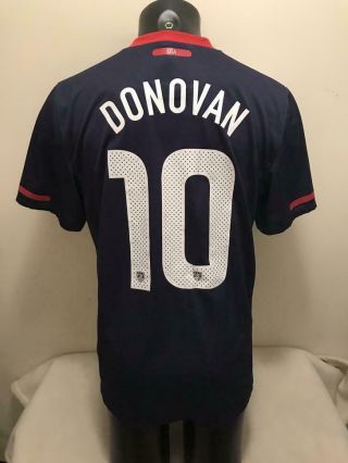 Landon Donovan 10 Team USA Nike Dri Fit Soccer Jersey Mens Large 2
