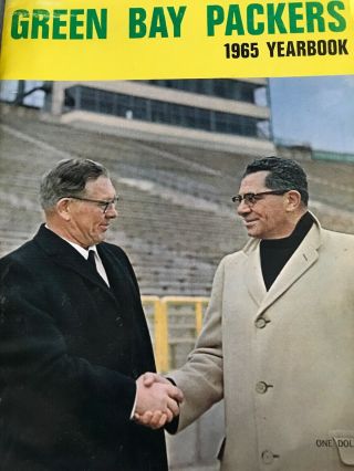 1965 Green Bay Packers Football Yearbook Vince Lombardi Curly Lambeau On Cover