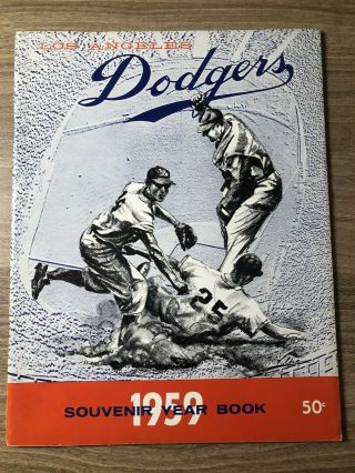 1959 Los Angeles Dodgers Yearbook Sandy Koufax Don Drysdale Gil Hodges Duke