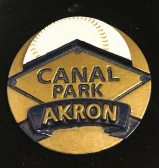 Akron Canal Park Baseball Stadium Seat Metal Name Plaque Id Disk One Of A Kind