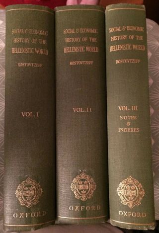 The Social And Economic History Of The Hellenistic World By Rostovtzeff - 3 Vols
