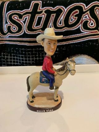Nolan Ryan Sga Round Rock Express Riding Pony Horse Cowboy Bobblehead Astros