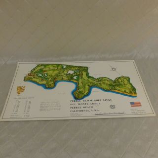 Pebble Beach Golf Links Course Survey Map 1968 Izatt Uk Golf Design Services