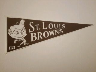 Vintage St.  Louis Browns Baseball Banner Pennant Flag 30 "