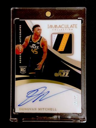 17/18 Immaculate Acetate Donovan Mitchell Rookie Patch Auto 34/45 Jazz