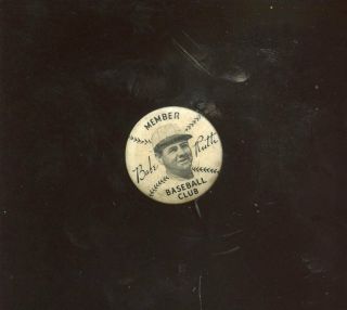 1934 Quaker Oats Member Babe Ruth Baseball Club 1 Inch Pin