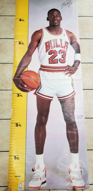 Michael Jordan 1987 Measure Up Large Life Size Poster 7ft