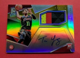 2018 - 19 Panini Spectra Trae Young Rc Gold 4 Clr Rpa Auto /10 -