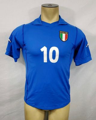 Vtg 2000 - 2002 Kappa Italy 10 Francesco Totti Home Soccer Football Jersey Medium