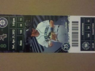 PHIL HUMBER PERFECT GAME CHICAGO WHITE SOX Mariners TICKET STUB 4/21/12 2