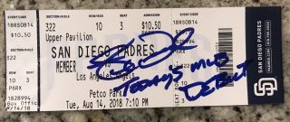 Taylor Ward Signed Auto Mlb Debut Ticket Stub 8/14/18 Los Angeles Angels W/proof