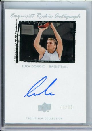 2018 - 19 Upper Deck Goodwin Champions Exquisite Luka Doncic Rc Rookie Auto 43/99