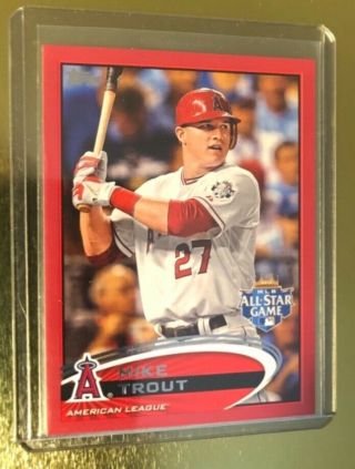 2012 Topps Update Target Red Border Mike Trout Rookie Rc Us144
