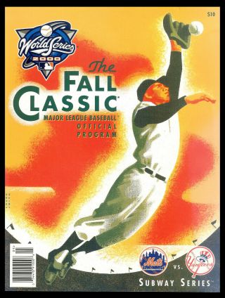 Official 2000 Mlb World Series Program York Yankees Mets Subway Series