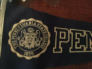 Vintage Penn State Football Pennant With Makers Tag (23 Inches)