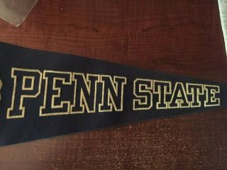 VINTAGE PENN STATE FOOTBALL PENNANT WITH MAKERS TAG (23 INCHES) 2