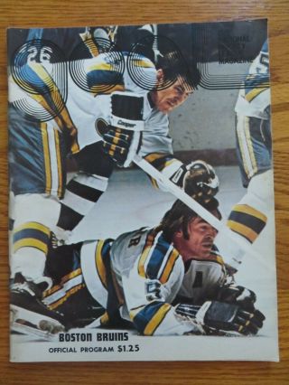 Goal Boston Bruins Vs St Louis Blues 10 - 30 - 1975 Program Jean Ratelle Esposito