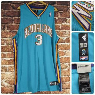 Chris Paul Orleans Hornets Sewn Adidas Jersey Adult 52 Teal