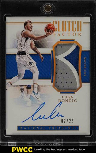 2018 National Treasures Clutch Factor Prime Luka Doncic Rc Auto Patch /25 (pwcc)
