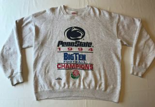 Vintage 1994 Penn State Big Ten Champions Rose Bowl Sweater Xl Made In Usa