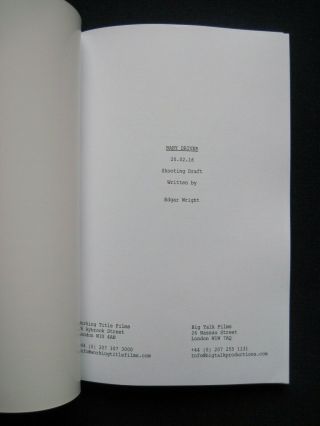 BABY DRIVER SCRIPT 1st Appearance in Book Form for Best Screenplay Oscar Consid. 2